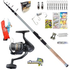 Okuma Revenger Rv-40 Remixon Carbo-x 270cm 60-120gr Kıyı Tele Spin Olta Takımı Seti