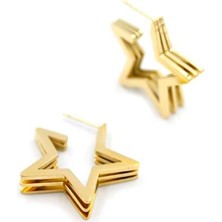 Royaleks Yıldız Çelik Küpe - Altın