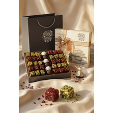 Paşa Dairesi Antep Fıstıklı Zereşk Üzüm Kaplı Spesiyal Lokum ve Trüf Çikolata Seti Hediyelik Mevlana Türbesi Kutu