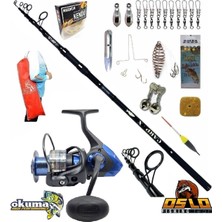 Okuma Safina Sw-X SNW-6000A Oslo Carp-X 360CM 3,5lbs Profesyonel Surf Sazan Kıyı Olta Takımı Seti