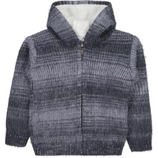 Civil Boys Içi Polarlı Kapşonlu 10-13 Yaş Hırka - Gri 13-14 Yaş