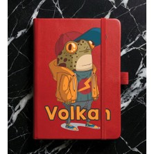 Senada Kişiye Özel Isim Yazılı Tarihsiz 224 Sayfa Not Defteri Baskılı Desenli 13X21 cm Kırmızı Uvbaskılı 21