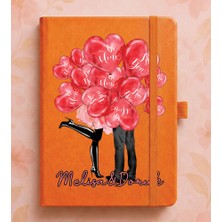 Senada Kişiye Özel Isim Yazılı Tarihsiz 224 Sayfa Not Defteri Baskılı Desenli 13X21 cm Turuncu - Color 12