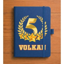 Senada Kişiye Özel Isim Yazılı Tarihsiz 192 Sayfa Mini Termo Defter Baskılı Desenli 9X14 cm Lacivert Promo/22