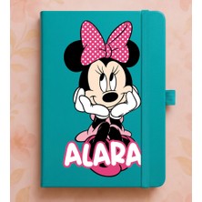 Senada Kişiye Özel Isim Yazılı Tarihsiz 192 Sayfa Mini Termo Defter Baskılı Desenli 9X14 cm Turkuaz Mobilstok 25