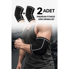 Gazelmanya 2'li Fitness Dirsekliği Spor Dirseklik Elbow Sleeve Spor Destek Gym Ortopedik Dirseklik Fitness Ağrı Dirsekliği Siyah 4 Beden