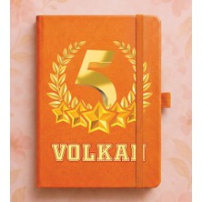 Senada Kişiye Özel Isim Yazılı Tarihsiz 224 Sayfa Not Defteri Baskılı Desenli 13X21 cm Turuncu Promo/22