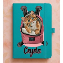 Senada Kişiye Özel Isim Yazılı Tarihsiz 224 Sayfa Not Defteri Baskılı Desenli 13X21 cm Turkuaz Printing-30