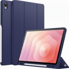 Five-E Samsung Galaxy Tab S11 Kalem Şarjına Uygun Kalemlikli Uyku Modlu Stromix Standlı Kapaklı Kılıf SM-X730