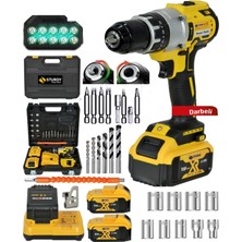 PremiumPort 13 mm Çift Akülü Çelik Mandrenli Hızlı Şarjlı Darbeli Vidalama Seti