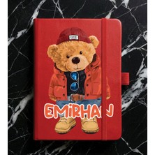 Senada Kişiye Özel Isim Yazılı Tarihsiz 224 Sayfa Not Defteri Baskılı Desenli 13X21 cm Kırmızı - RENK-013