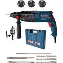 PremiumPort 3000W Kırıcı Delici Matkap Metal Şanzımanlı + 5 Uç + Yedek Mandren