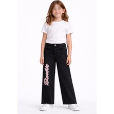 love Baskı Detaylı Palazzo Pantolon