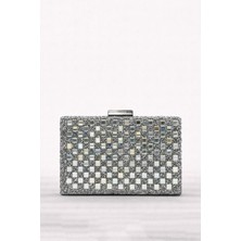 Queen Elizabeth Kadın Abiye Portföy Çanta  Gümüş Y0512