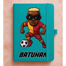 Senada Kişiye Özel Isim Yazılı Tarihsiz 192 Sayfa Mini Termo Defter Baskılı Desenli 9X14 cm Turkuaz - Modatsrm 6