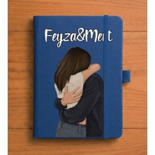 Senada Kişiye Özel Isim Yazılı Tarihsiz 224 Sayfa Not Defteri Baskılı Desenli 13X21 cm Lacivert - MODEL0010