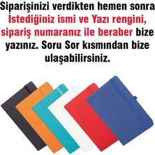 Senada Kişiye Özel Isim Yazılı Tarihsiz 224 Sayfa Not Defteri Baskılı Desenli 13X21 cm Siyah - 15-Number