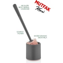 Mutfak Köşesi Antibakteriyel Silikon Uçlu Tuvalet Fırçası Seti - Tuvalet ve Klozet Temizleme Fırçası