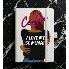 Senada Kişiye Özel Isim Yazılı Tarihsiz 192 Sayfa Mini Termo Defter Baskılı Desenli 9X14 cm Beyaz Moda/stok 29