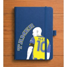 Senada Kişiye Özel Isim Yazılı Tarihsiz 192 Sayfa Mini Termo Defter Baskılı Desenli 9X14 cm Lacivert - STOKGÖRSEL0004