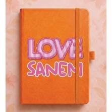Senada Kişiye Özel Isim Yazılı Tarihsiz 224 Sayfa Not Defteri Baskılı Desenli 13X21 cm Turuncu 28STOK-NO