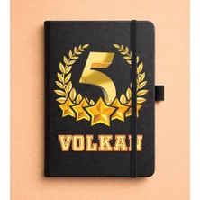 Senada Kişiye Özel Isim Yazılı Tarihsiz 192 Sayfa Mini Termo Defter Baskılı Desenli 9X14 cm Siyah Promo/22