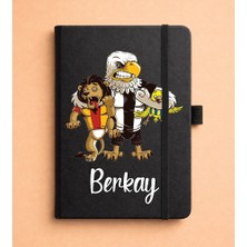 Senada Kişiye Özel Isim Yazılı Tarihsiz 224 Sayfa Not Defteri Baskılı Desenli 13X21 cm Siyah - Dizayn-5