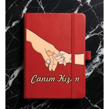 Senada Kişiye Özel Isim Yazılı Tarihsiz 224 Sayfa Not Defteri Baskılı Desenli 13X21 cm Kırmızı - 16