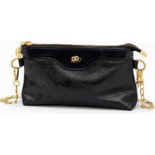 Queen Elizabeth Kadın Abiye Portföy Çanta  Siyah Y12049-01