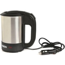 Özbience 24V Çelik Otomatik Su Isıtıcı Kettle, 500ML, Araç Çakmak Girişli