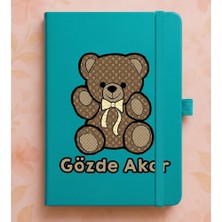 Senada Kişiye Özel Isim Yazılı Tarihsiz 224 Sayfa Not Defteri Baskılı Desenli 13X21 cm Turkuaz - Model 00001