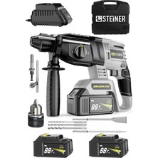 PremiumPort Çift Akülü Kırıcı Delici, 88V, 5AH, Kömürsüz Motor, Güçlü ve Hafif