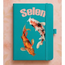 Senada Kişiye Özel Isim Yazılı Tarihsiz 192 Sayfa Mini Termo Defter Baskılı Desenli 9X14 cm Turkuaz - Kö-Tsrm8