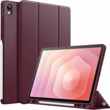 Five-E Samsung Galaxy Tab S11 Kalem Şarjına Uygun Kalemlikli Uyku Modlu Stromix Standlı Kapaklı Kılıf SM-X730