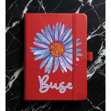 Senada Kişiye Özel Isim Yazılı Tarihsiz 192 Sayfa Mini Termo Defter Baskılı Desenli 9X14 cm Kırmızı Size Özel-24