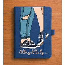 Senada Kişiye Özel Isim Yazılı Tarihsiz 224 Sayfa Not Defteri Baskılı Desenli 13X21 cm Lacivert Grafik/19