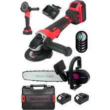 PremiumPort Profesyonel 128VF Büyük Boy Şarjlı Taşlama ve Testere Takımı Seti