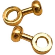 Angel Çanta Aksesuar Angel Kadın Aksesuar 2 cm Light Gold Renk Vidalı Halka Kulpluk 2 Adet Desensiz