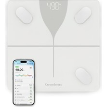 Normadia Akıllı Bluetooth Baskül, Yağ Ölçer Fonksiyonlu, Uygulama ile Kontrol, 30X30 cm