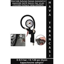 Wintoup Profesyonel Hızlı Lastik Şişirme Tabancası Hassas Manometreli Bar Psı Ölçümlü Saatli Hava Tabancası