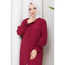 Pamuk Butik Kadın Gipe Detaylı Uzun Gömlek Tunik -PMK515