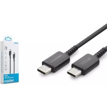 Nodar ND1101 Type-C To Type-C Kablo 25W 1 Metre Hızlı Şarj Siyah