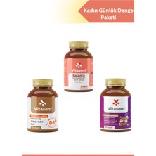 Vitasent 3'lü Kadın Günlük Denge Paketi – Balance Desteği + Vitamin D3 1000 Iu + Magcomplex 4
