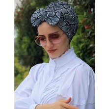 Butik Ayvitrin Kadın Fiyonk ve Çapraz Çift Taraflı Desenli Bone