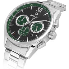 Hislon Gümüş Çelik Kordon Erkek Kol Saati MS206S-15SS