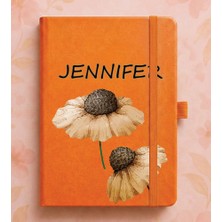 Senada Kişiye Özel Isim Yazılı Tarihsiz 224 Sayfa Not Defteri Baskılı Desenli 13X21 cm Turuncu Dsnn 27