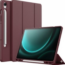 Five-E Samsung Galaxy Tab S10 Fe Kalem Şarjına Uygun Kalemlikli Uyku Modlu Stromix Standlı Kapaklı Kılıf Sm- X520