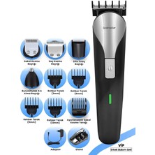 Normadia Paslanmaz Çelik 9'lu Erkek Bakım ve Tıraş Seti, Standlı, Vip Kalite