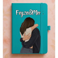 Senada Kişiye Özel Isim Yazılı Tarihsiz 224 Sayfa Not Defteri Baskılı Desenli 13X21 cm Turkuaz - MODEL0010