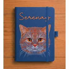 Senada Kişiye Özel Isim Yazılı Tarihsiz 192 Sayfa Mini Termo Defter Baskılı Desenli 9X14 cm Lacivert - Renkli-Özel7